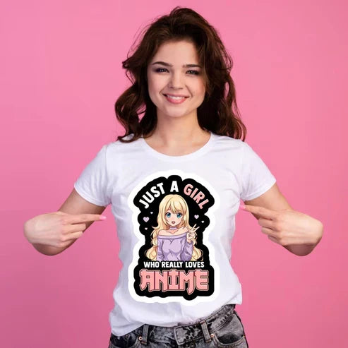 For the True Fan Girl Just a Girl Who Really Loves Anime T-Shirt